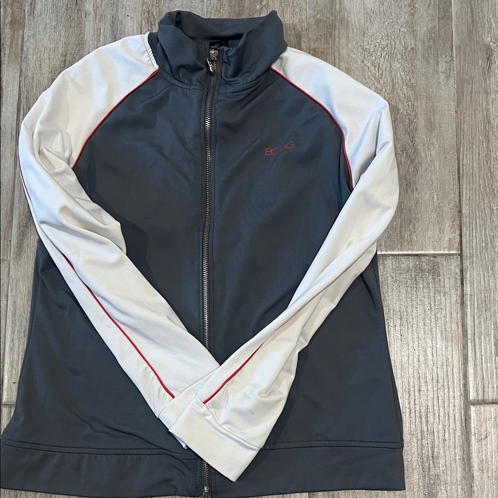 BCBGvMaxazris Charcoal and White Track Jacket